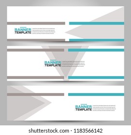 Banner template. Abstract background for design,  business, education, advertisement. Blue color. Vector  illustration.