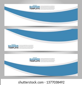 Banner template. Abstract background for design,  business, education, advertisement. Blue color. Vector  illustration.