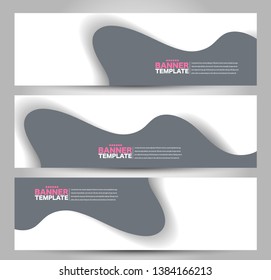 Banner template. Abstract background for design,  business, education, advertisement. Grey and pink color. Vector  illustration.