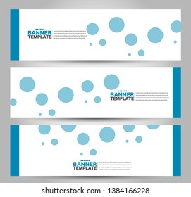 Banner template. Abstract background for design,  business, education, advertisement. Blue color. Vector  illustration.