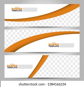 Banner template. Abstract background for design,  business, education, advertisement. Orange color. Vector  illustration.
