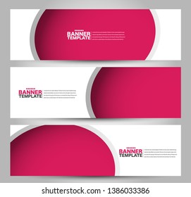 Banner template. Abstract background for design,  business, education, advertisement. Pink color. Vector  illustration.