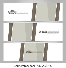 Banner template. Abstract background for design,  business, education, advertisement. Brown color. Vector  illustration.