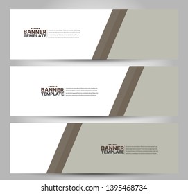 Banner template. Abstract background for design,  business, education, advertisement. Brown color. Vector  illustration.