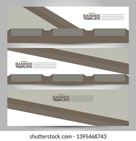 Banner template. Abstract background for design,  business, education, advertisement. Brown color. Vector  illustration.