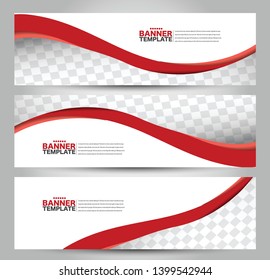 Banner template. Abstract background for design,  business, education, advertisement. Red and orange color. Vector illustration.