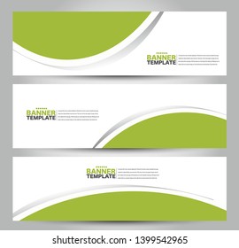 Banner template. Abstract background for design,  business, education, advertisement. Green color. Vector  illustration.