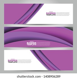 Banner template. Abstract background for design,  business, education, advertisement. Purple color. Vector illustration.