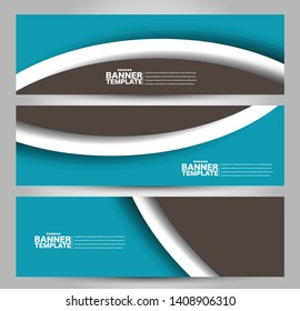 Banner template. Abstract background for design,  business, education, advertisement. Blue and brown color. Vector illustration.