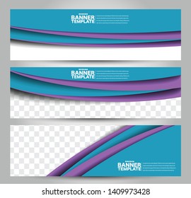 Banner template. Abstract background for design,  business, education, advertisement. Blue and purple Vector illustration.