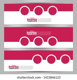 Banner template. Abstract background for design,  business, education, advertisement. Pink color. Vector illustration.
