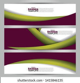 Banner template. Abstract background for design,  business, education, advertisement. Purple and green color. Vector illustration.