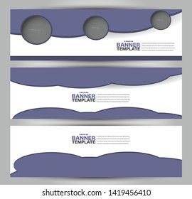 Banner template. Abstract background for design,  business, education, advertisement. Purple color. Vector illustration.