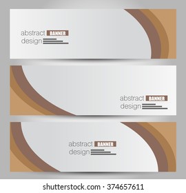 Banner template. Abstract background for design,  business, education, advertisement. Brown color. Vector  illustration.