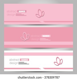 Banner template. Abstract background for design,  business, education, advertisement. Pink color. Vector  illustration.