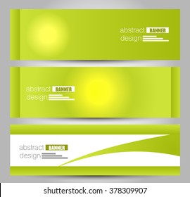 Banner template. Abstract background for design,  business, education, advertisement. Green color. Vector  illustration.