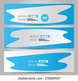 Banner template. Abstract background for design,  business, education, advertisement.  Blue color. Vector  illustration.