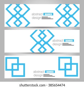 Banner template. Abstract background for design,  business, education, advertisement.  Blue color. Vector  illustration.