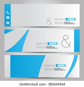 Banner template. Abstract background for design,  business, education, advertisement.  Blue color. Vector  illustration.