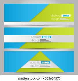 Banner template. Abstract background for design,  business, education, advertisement.  Blue and green color. Vector  illustration.