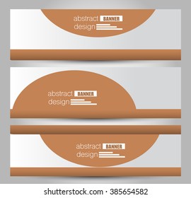 Banner template. Abstract background for design,  business, education, advertisement. Brown color. Vector  illustration.