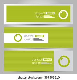 Banner template. Abstract background for design,  business, education, advertisement. Green color. Vector  illustration.