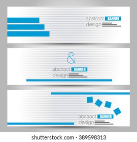Banner template. Abstract background for design,  business, education, advertisement.  Blue color. Vector  illustration.