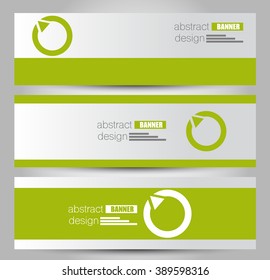 Banner template. Abstract background for design,  business, education, advertisement. Green color. Vector  illustration.