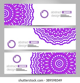 Banner template. Abstract background for design,  business, education, advertisement. Purple color. Vector  illustration.