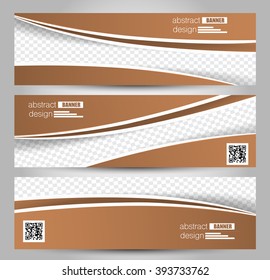 Banner template. Abstract background for design,  business, education, advertisement. Brown color. Vector  illustration.