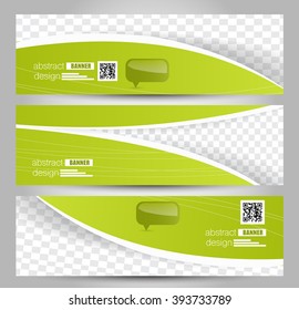 Banner template. Abstract background for design,  business, education, advertisement. Green color. Vector  illustration.