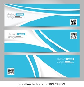 Banner template. Abstract background for design,  business, education, advertisement.  Blue color. Vector  illustration.