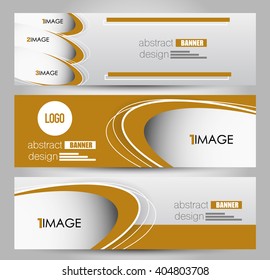 Banner template. Abstract background for design,  business, education, advertisement. Brown color. Vector  illustration.