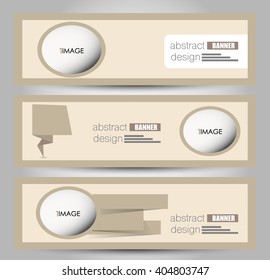 Banner template. Abstract background for design,  business, education, advertisement. Brown color. Vector  illustration.