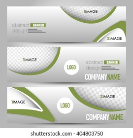 Banner template. Abstract background for design,  business, education, advertisement. Green color. Vector  illustration.