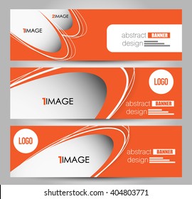 Banner template. Abstract background for design,  business, education, advertisement. Orange color. Vector  illustration.