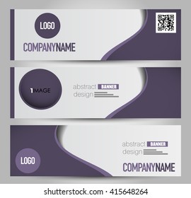 Banner template. Abstract background for design,  business, education, advertisement. Purple color. Vector  illustration