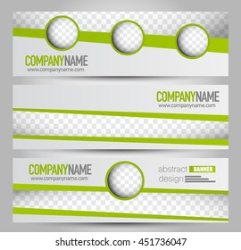 Banner template. Abstract background for design,  business, education, advertisement. Green color. Vector  illustration