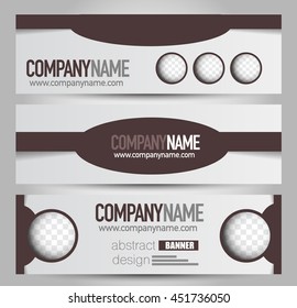 Banner template. Abstract background for design,  business, education, advertisement. Brown color. Vector  illustration