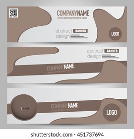 Banner template. Abstract background for design,  business, education, advertisement. Brown color. Vector  illustration