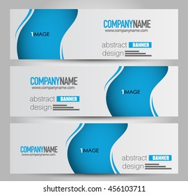 Banner template. Abstract background for design,  business, education, advertisement.  Blue color. Vector  illustration.