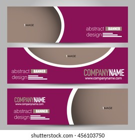 Banner template. Abstract background for design,  business, education, advertisement. Red color. Vector  illustration