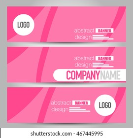 Banner template. Abstract background for design,  business, education, advertisement. Pink color. Vector  illustration.