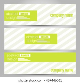 Banner template. Abstract background for design,  business, education, advertisement. Green color. Vector  illustration.