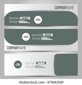 Banner template. Abstract background for design,  business, education, advertisement. Green color. Vector  illustration