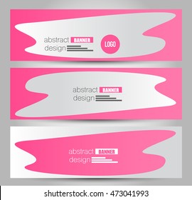 Banner template. Abstract background for design,  business, education, advertisement. Pink color. Vector  illustration