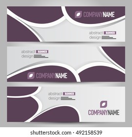 Banner template. Abstract background for design,  business, education, advertisement. Purple color. Vector  illustration.