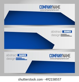 Banner template. Abstract background for design,  business, education, advertisement.  Blue color. Vector  illustration.