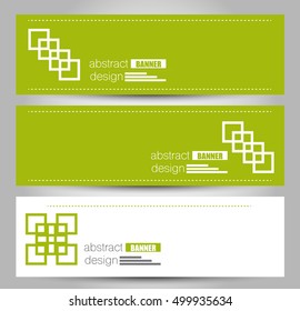 Banner template. Abstract background for design,  business, education, advertisement. Green color. Vector  illustration