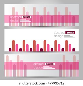 Banner template. Abstract background for design,  business, education, advertisement. Pink color. Vector  illustration